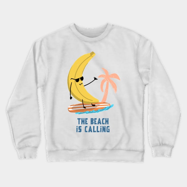 The beach is calling Crewneck Sweatshirt by Elite Wear 